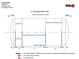 TesTex Deaerator Map Image of scan results map for deareator
